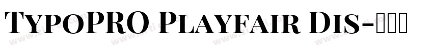 TypoPRO Playfair Dis字体转换